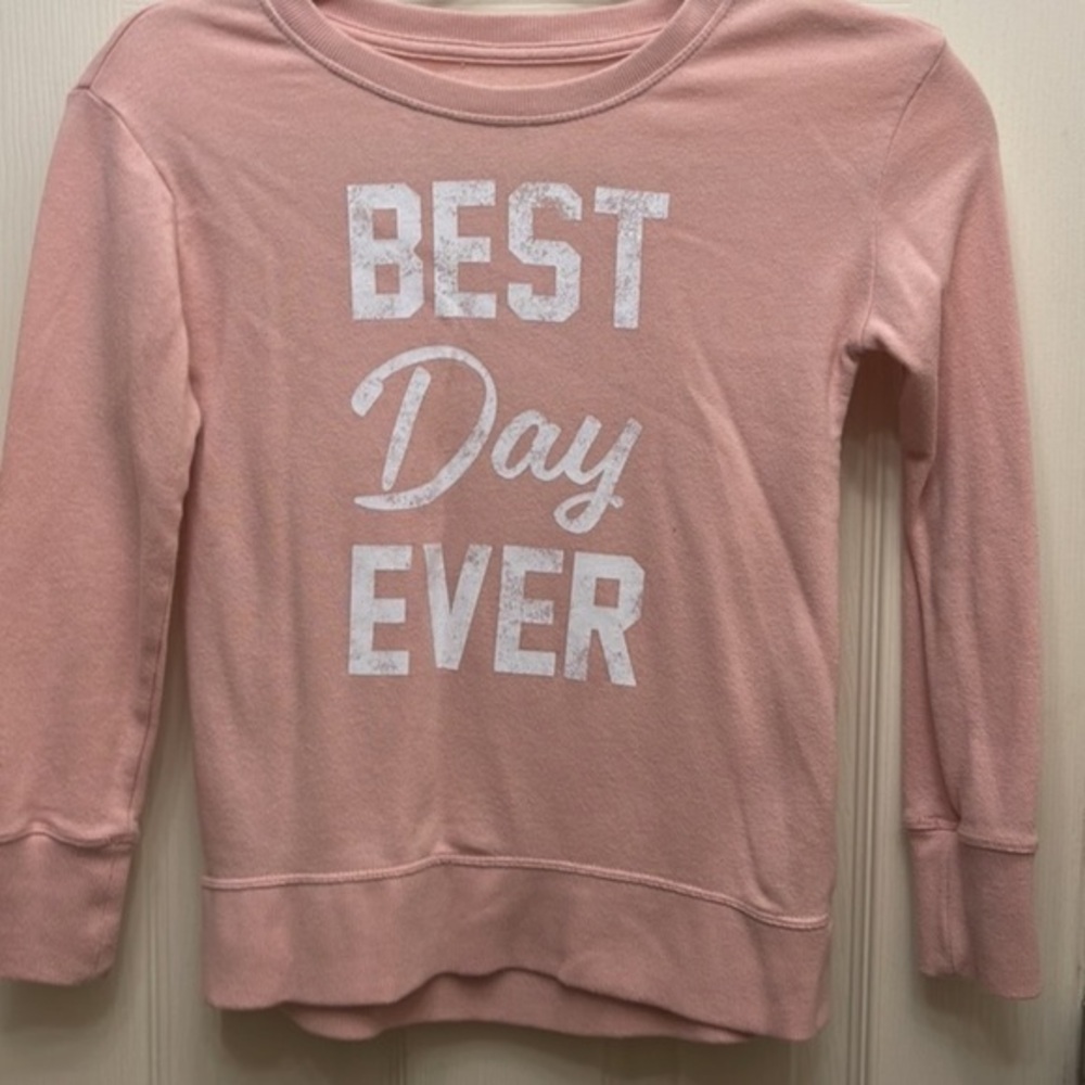 EUC girls Justice Best Day Ever sweatshirt size 8